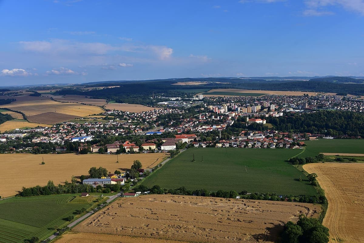 Vlašim – pohled na město, kde servisujeme plynové kotle